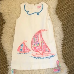 Lilly Pulitzer girls white and pink dress